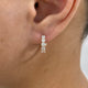 Round Earrings 1.3ct TCW, Rose Gold 14K