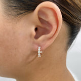 Round Earrings 1.3ct TCW, Rose Gold 14K