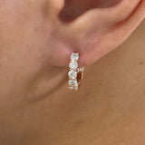 Round Earrings 1.3ct TCW, Rose Gold 14K