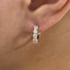Round Earrings 1.3ct TCW, Rose Gold 14K