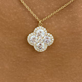 ROUND Pendant Necklace 2.3ct TCW, Yellow Gold 14K