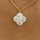 ROUND Pendant Necklace 2.3ct TCW, Yellow Gold 14K