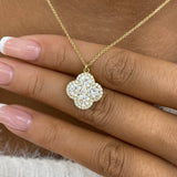 ROUND Pendant Necklace 2.3ct TCW, Yellow Gold 14K