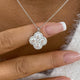 ROUND Pendant Necklace 2.1ct TCW, White Gold 14K