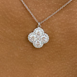 ROUND Pendant Necklace 2.1ct TCW, White Gold 14K
