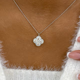 ROUND Pendant Necklace 2.1ct TCW, White Gold 14K