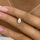 Pear Pendant Necklace 1ct TCW, Yellow Gold 14K