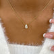 Pear Pendant Necklace 1ct TCW, Yellow Gold 14K