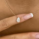 Pear Pendant Necklace 1ct TCW, Rose Gold 14K