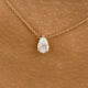 Pear Pendant Necklace 1ct TCW, Rose Gold 14K
