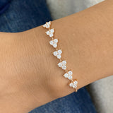 Round Tennis Bracelet 1.5ct TCW, Rose Gold 14K