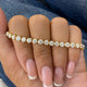 Round Tennis Bracelet 3ct TCW, Yellow Gold 14K