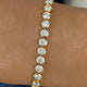 Round Tennis Bracelet 3ct TCW, Yellow Gold 14K