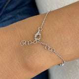 Round Tennis Bracelet 2.9ct TCW, White Gold 14K