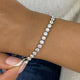 Round Tennis Bracelet 2.9ct TCW, White Gold 14K