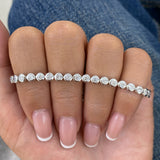 Round Tennis Bracelet 1.6ct TCW, White Gold 14K