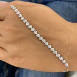 Round Tennis Bracelet 1.6ct TCW, White Gold 14K