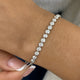 Round Tennis Bracelet 1.6ct TCW, White Gold 14K