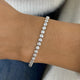 Round Tennis Bracelet 1.6ct TCW, White Gold 14K