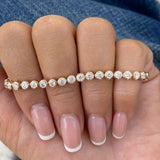 Round Tennis Bracelet 1.7ct TCW, Rose Gold 14K