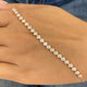 Round Tennis Bracelet 1.7ct TCW, Rose Gold 14K