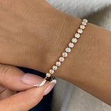 Round Tennis Bracelet 1.7ct TCW, Rose Gold 14K