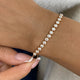 Round Tennis Bracelet 1.7ct TCW, Rose Gold 14K