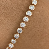 Round Tennis Bracelet 1.7ct TCW, Rose Gold 14K