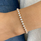 Round Tennis Bracelet 1.7ct TCW, Rose Gold 14K