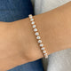 Round Tennis Bracelet 1.7ct TCW, Rose Gold 14K