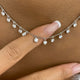 Fringed Choker Necklace 3.6ct TCW, 14K Gold