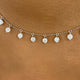 Fringed Choker Necklace 3.6ct TCW, 14K Gold