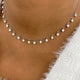 Fringed Choker Necklace 3.6ct TCW, 14K Gold