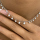Fringed Choker Necklace 3.6ct TCW, 14K Gold