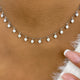 Fringed Choker Choker Necklace 3.6ct TCW, 14K Gold