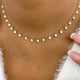 Fringed Choker Choker Necklace 3.5ct TCW, 14K Gold