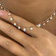 Fringed Choker Necklace 3.5ct TCW, 14K Gold