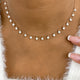 Fringed Choker Choker Necklace 3.5ct TCW, 14K Gold