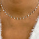 Fringed Choker Necklace 2ct TCW, 14K Gold