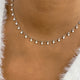 Fringed Choker Necklace 2ct TCW, 14K Gold