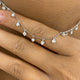 Fringed Choker Necklace 2ct TCW, 14K Gold