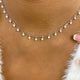 Fringed Choker Choker Necklace 2ct TCW, 14K Gold