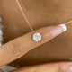 Solitaire Pendant Necklace 1.5ct TCW, 14K Gold