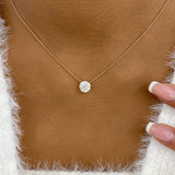 Solitaire Pendant Pendant Necklace 1.5ct TCW, 14K Gold