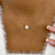 Solitaire Pendant Pendant Necklace 1.5ct TCW, 14K Gold
