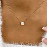 Solitaire Pendant Pendant Necklace 2ct TCW, 14K Gold