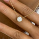 Solitaire Pendant Necklace 2ct TCW, 14K Gold