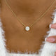 Solitaire Pendant Pendant Necklace 2ct TCW, 14K Gold