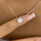 Solitaire Pendant Necklace 2ct TCW, 14K Gold