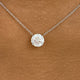 Solitaire Pendant Necklace 2ct TCW, 14K Gold